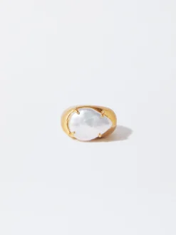 Parfois Anéis*Anel Com Pérola De Água Doce | Dourado