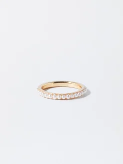 Parfois Bijuteria Delicada|Anéis*Anel Com Pérolas | Dourado