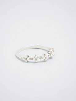 Parfois Bijuteria Delicada|Anéis*Anel Com Pérolas Dourado | Prateado