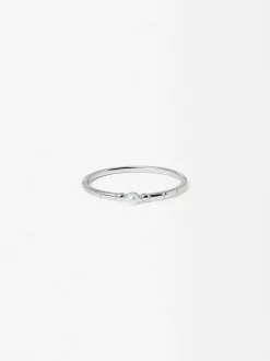 Parfois Prata 925*Anel De Prata 925 Com Pérola | Prateado