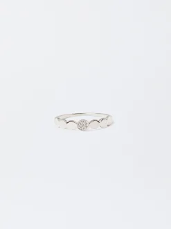 Parfois Prata 925*Anel De Prata 925 Com Zircónias | Prateado