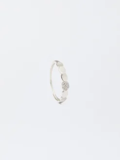 Parfois Prata 925*Anel De Prata 925 Com Zircónias | Prateado