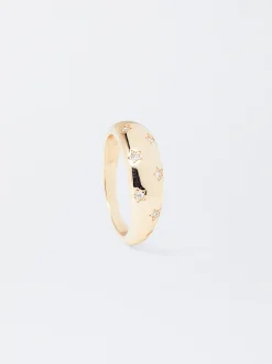 Parfois Bijuteria Delicada|Anéis*Anel Com Cristais | Dourado