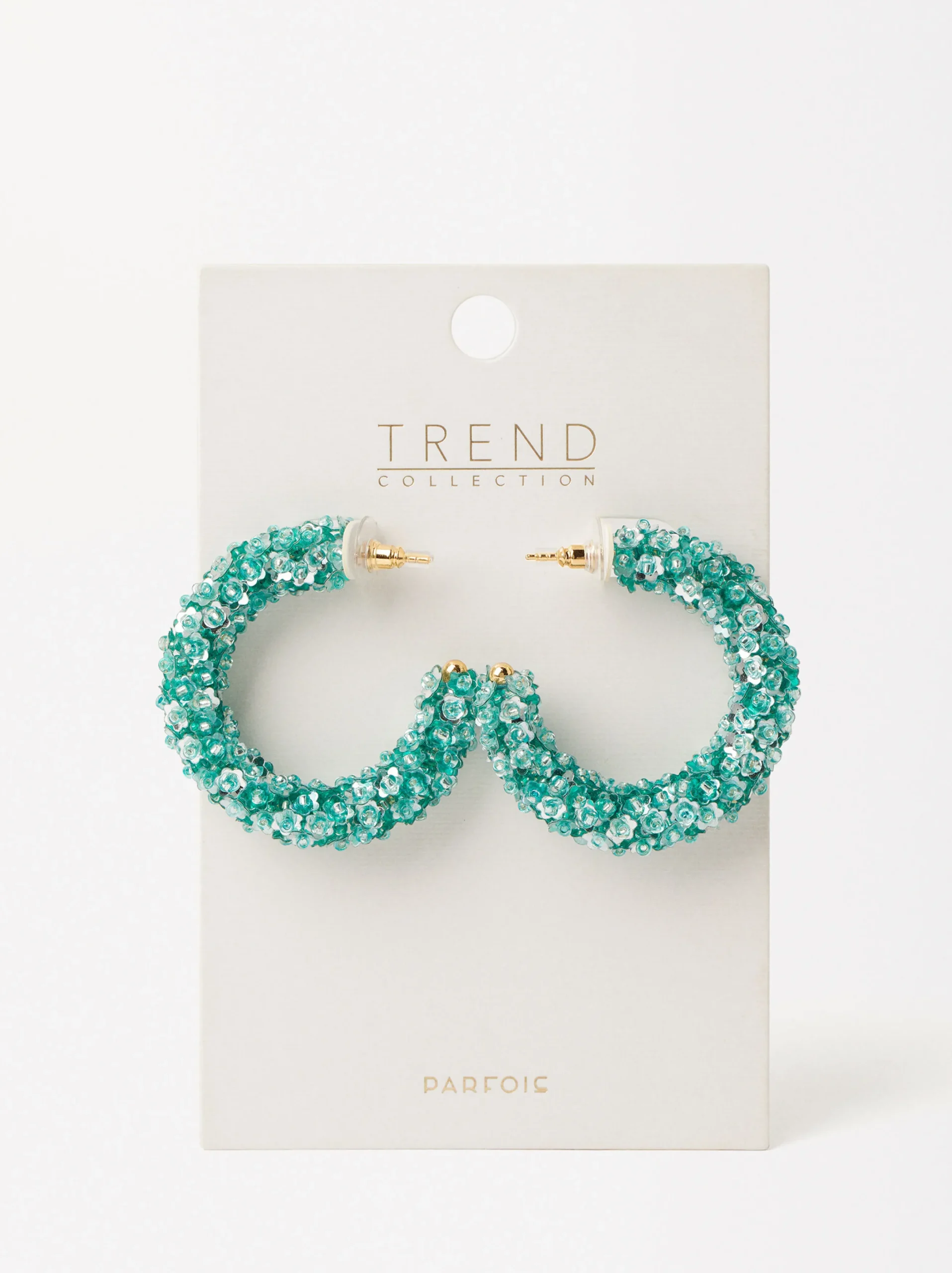 Parfois Bijuteria de festa new|Brincos*Argolas Com Missangas | Azul