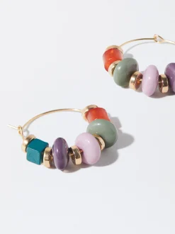 PARFOIS Brincos*Argolas Com Missangas | Multicor