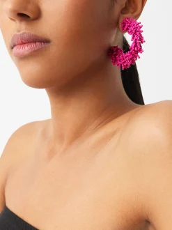 Parfois Bijuteria de festa new|Brincos*Argolas Com Missangas | Rosa