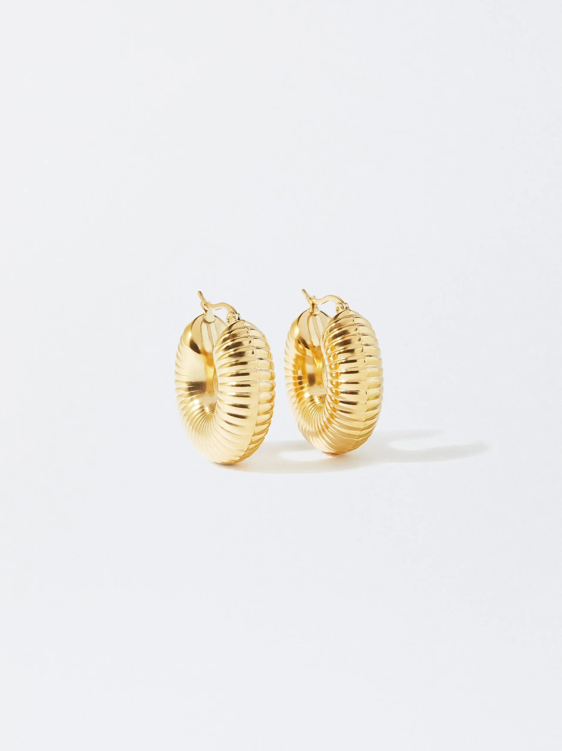 PARFOIS Brincos*Argolas De Aço Inoxidável Douradas | Dourado