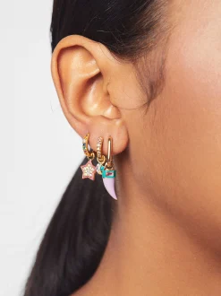 Parfois Crie os seus Brincos|Prata 925*Argolas Personalizáveis Prata 925 | Dourado