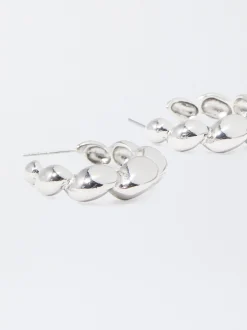 PARFOIS Brincos*Argolas Prateadas | Prateado