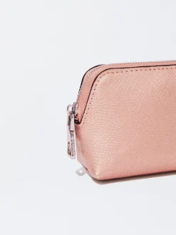 Parfois Bolsas para Moedas*Bolsa Moedas Com Fecho De Correr Preto | Dourado Rosa