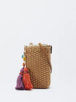 Parfois Acessórios Telemóvel|Bolsas para Telemóvel*Bolsa Para Telemóvel Efeito Palha Natural | NC