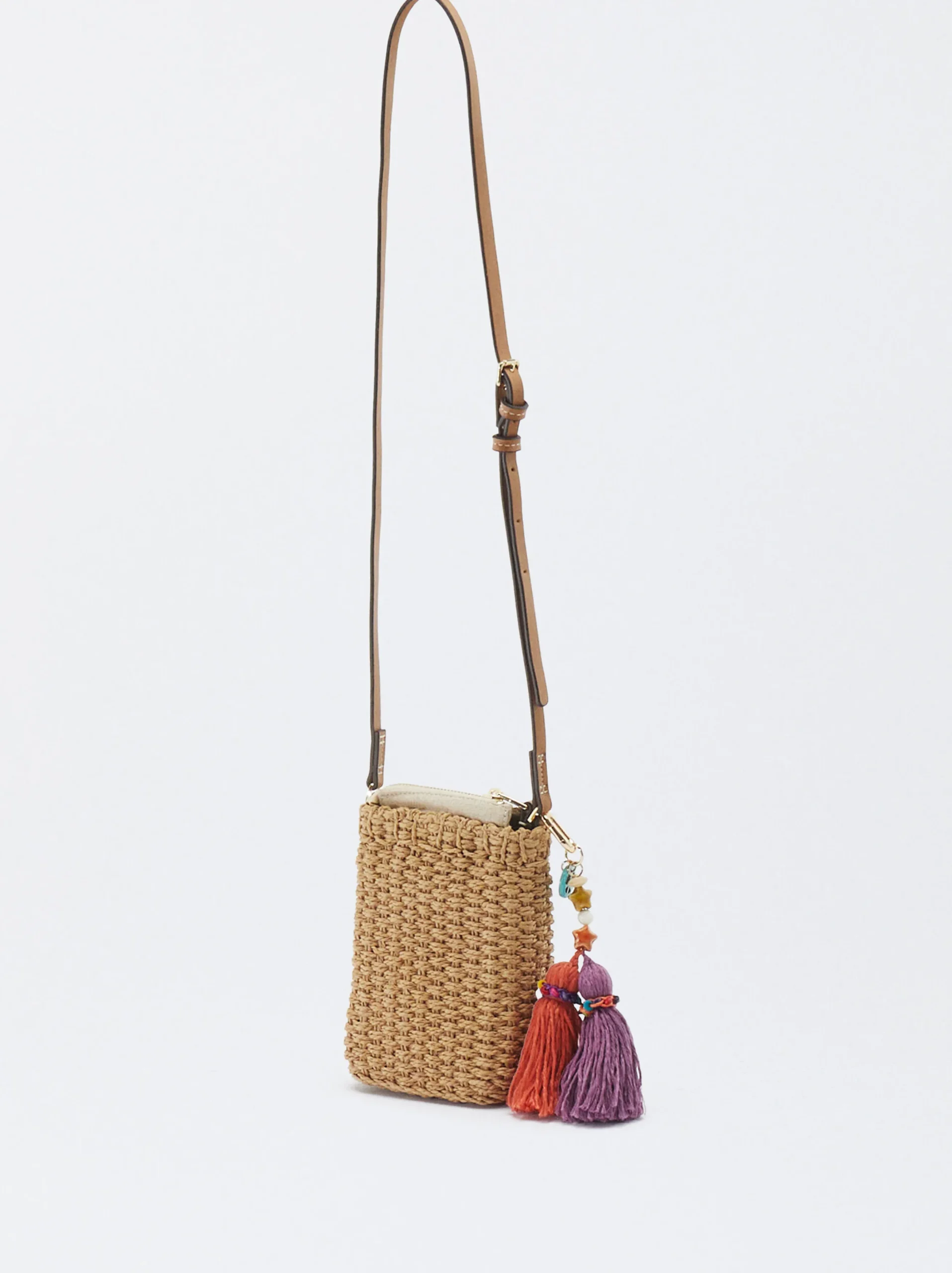 Parfois Acessórios Telemóvel|Bolsas para Telemóvel*Bolsa Para Telemóvel Efeito Palha Natural | NC