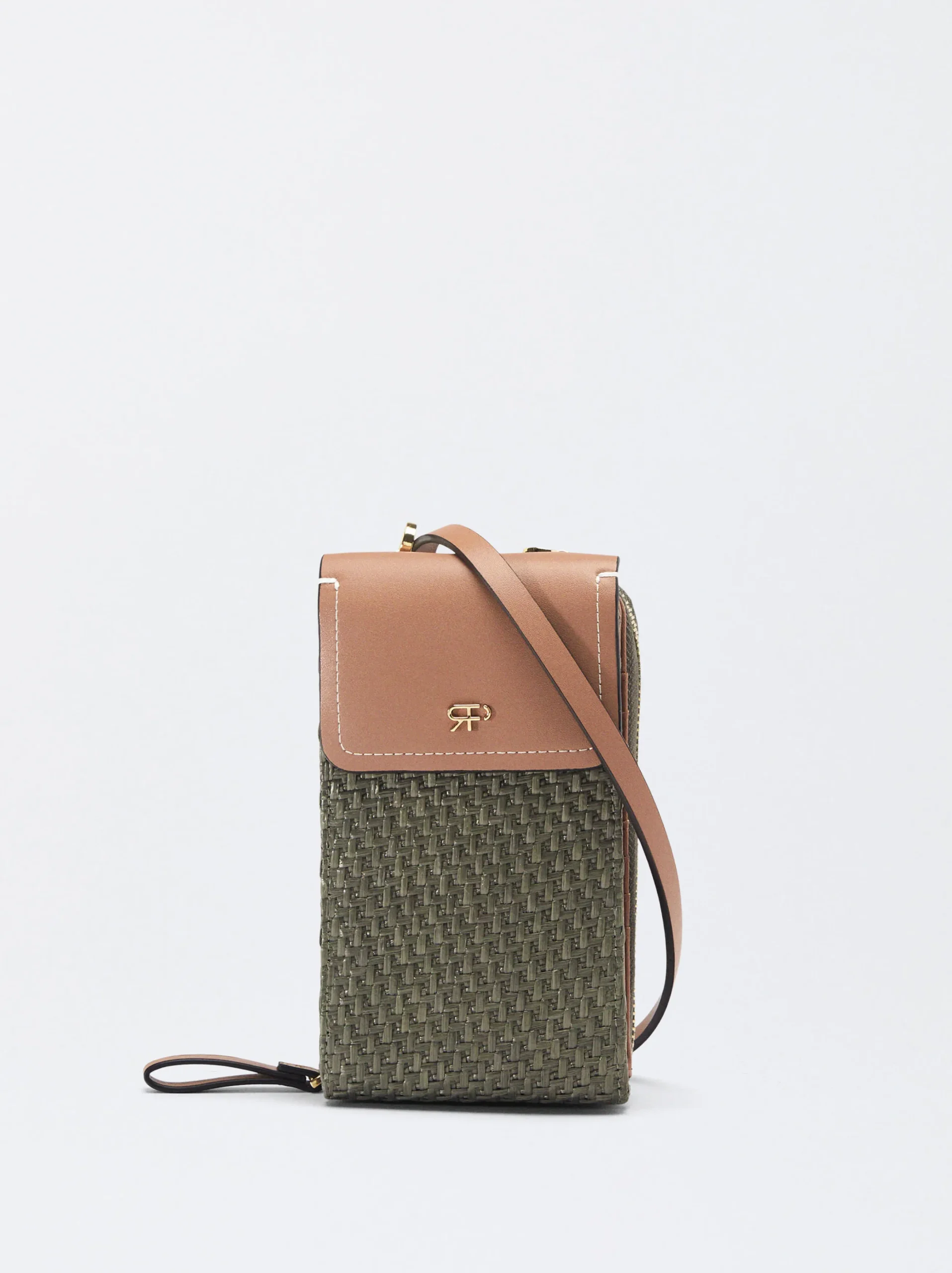 Parfois Acessórios Telemóvel|Bolsas para Telemóvel*Bolsa Para Telemóvel Efeito Palha Bege | Caqui
