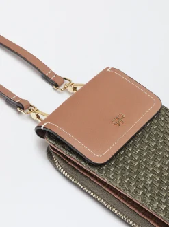 Parfois Acessórios Telemóvel|Bolsas para Telemóvel*Bolsa Para Telemóvel Efeito Palha Bege | Caqui