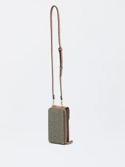 Parfois Acessórios Telemóvel|Bolsas para Telemóvel*Bolsa Para Telemóvel Efeito Palha Bege | Caqui