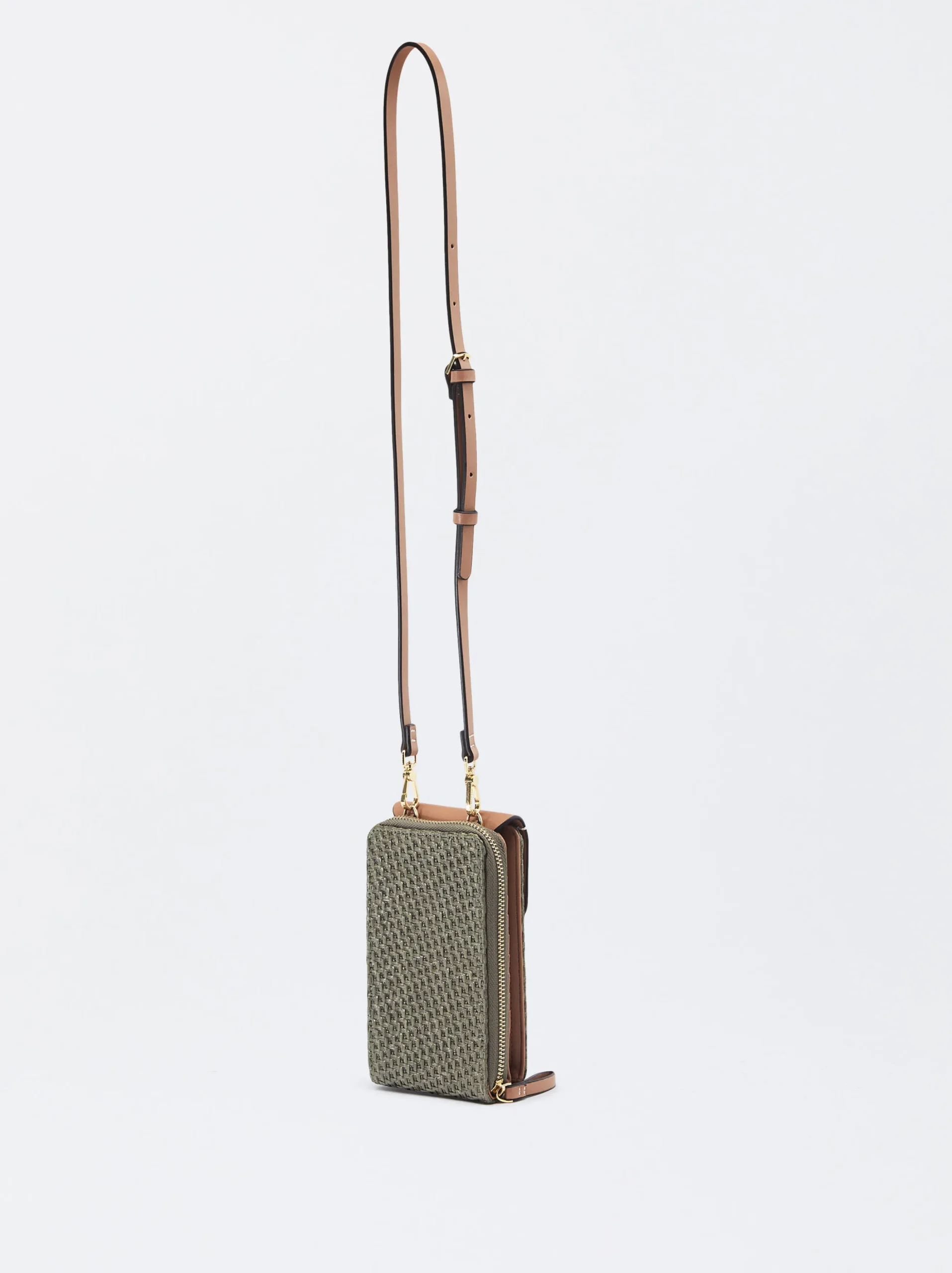 Parfois Acessórios Telemóvel|Bolsas para Telemóvel*Bolsa Para Telemóvel Efeito Palha Bege | Caqui