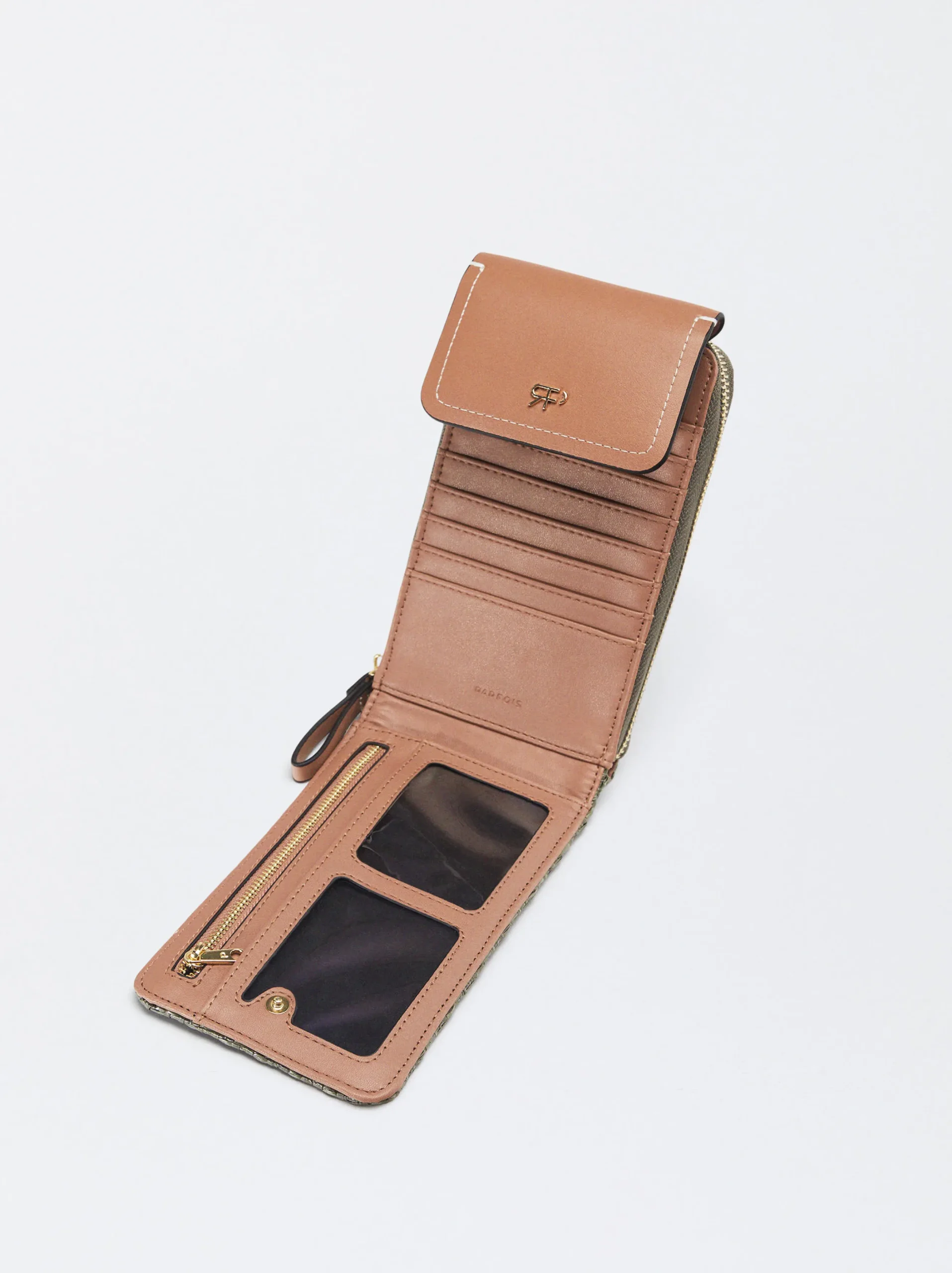 Parfois Acessórios Telemóvel|Bolsas para Telemóvel*Bolsa Para Telemóvel Efeito Palha Bege | Caqui