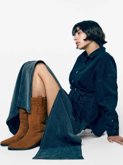 Parfois Pele|Botas e Botins*Botas Cowboy Pele | Castanho