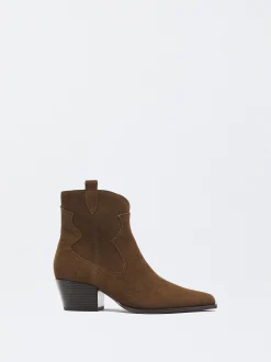 Parfois Pele|Botas e Botins*Botins Cowboy Em Pele | Castanho