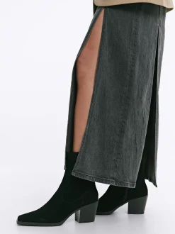 Parfois Pele|Botas e Botins*Botins Cowboy Em Pele Com Tacão | Preto