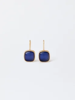 Parfois Brincos*Brincos Dourados Com Resina | Azul