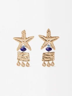 Parfois Brincos*Brincos Dourados De Estrela | Azul