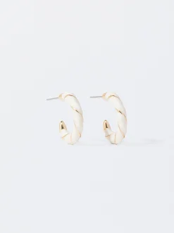PARFOIS Brincos*Brincos Esmaltados | Bege