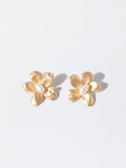 Parfois Bijuteria Delicada*Brincos Flor Com Pérolas | Branco