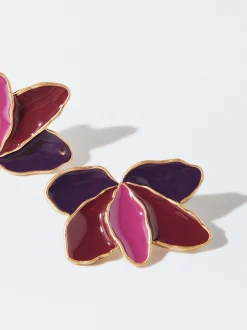 PARFOIS Brincos*Brincos Flor Esmaltados | Multicor