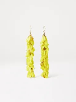 Parfois Brincos*Brincos Longos De Pétalas - Edição Limitada | Amarelo