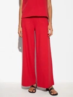 Parfois Básicos|Calças*Calças Com Presilhas Bege | Vermelho