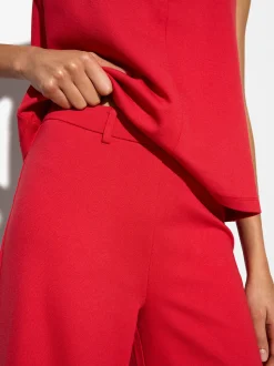 Parfois Básicos|Calças*Calças Com Presilhas Bege | Vermelho