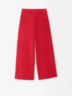 Parfois Básicos|Calças*Calças Com Presilhas Bege | Vermelho
