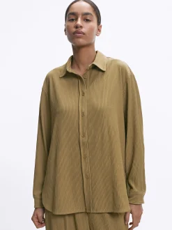 Parfois Básicos|Camisas*Camisa Fluida Bege | Castanho