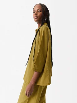 Parfois Básicos|Camisas*Camisa Fluida Com Botões Verde | Amarelo