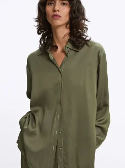 Parfois Básicos|Camisas*Camisa Fluida | Verde