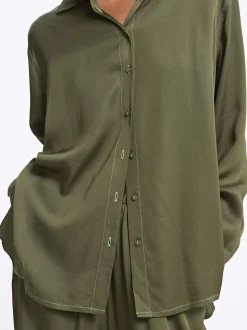 Parfois Básicos|Camisas*Camisa Fluida | Verde