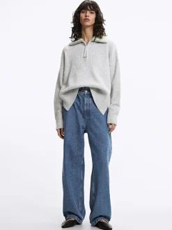 Parfois Malha|Camisolas e Cardigan*Camisola De Malha Com Gola Alta | Cinzento