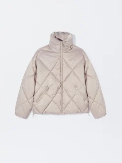 Parfois Blazers e Casacos*Casaco Acolchoado De Gola Alta | Prateado