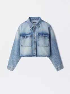 Parfois Blazers e Casacos*Casaco De Ganga Com Bordado | Azul