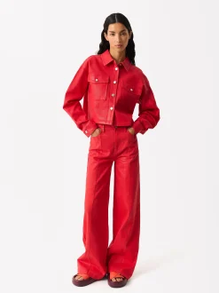 Parfois Blazers e Casacos*Casaco De Ganga | Vermelho