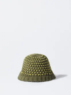 Parfois Chapéus*Chapéu Bucket De Malha Castanho | Caqui