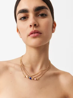 Parfois Colares*Colar Dourado Com Vários Abalorios | Multicor