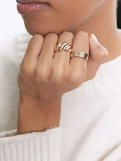 Parfois Anéis|Sets de Bijuteria*Conjunto De Anéis s | Dourado