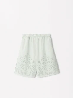 Parfois Saias e Calções*Exclusivo Online - Bermudas Bordadas | Azul
