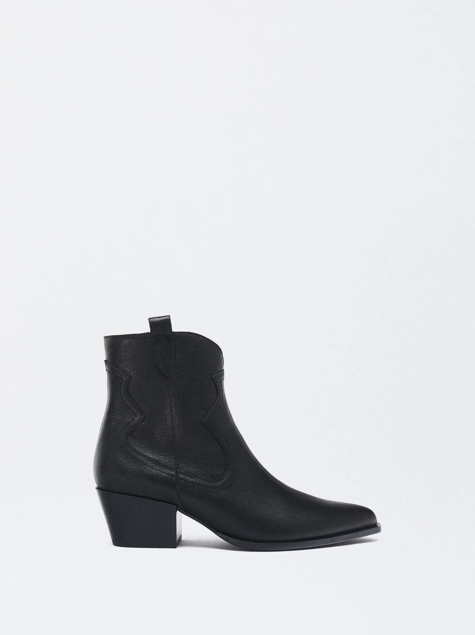 Parfois Pele|Botas e Botins*Exclusivo Online - Botins Cowboy Em Pele | Preto
