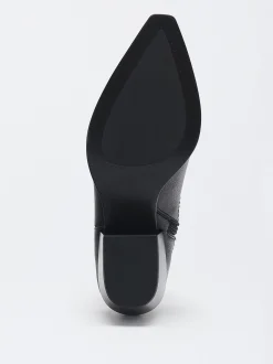 Parfois Pele|Botas e Botins*Exclusivo Online - Botins Cowboy Em Pele | Preto