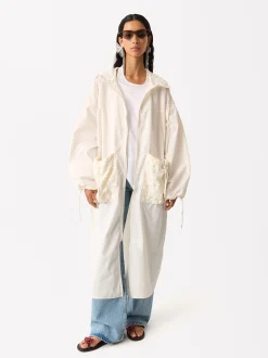 Parfois Blazers e Casacos*Exclusivo Online - Parka Leve Com Capuz | Branco