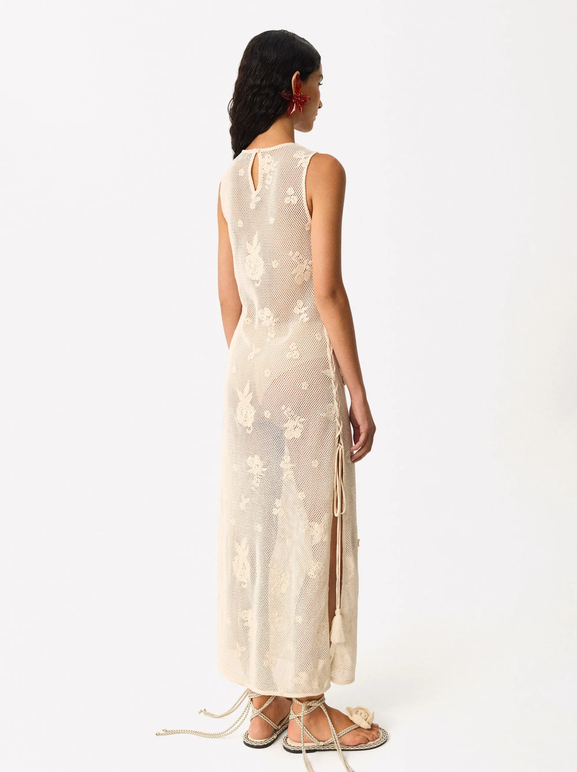 Parfois Malha|Vestidos*Exclusivo Online - Vestido Algodão Comprido | Cru