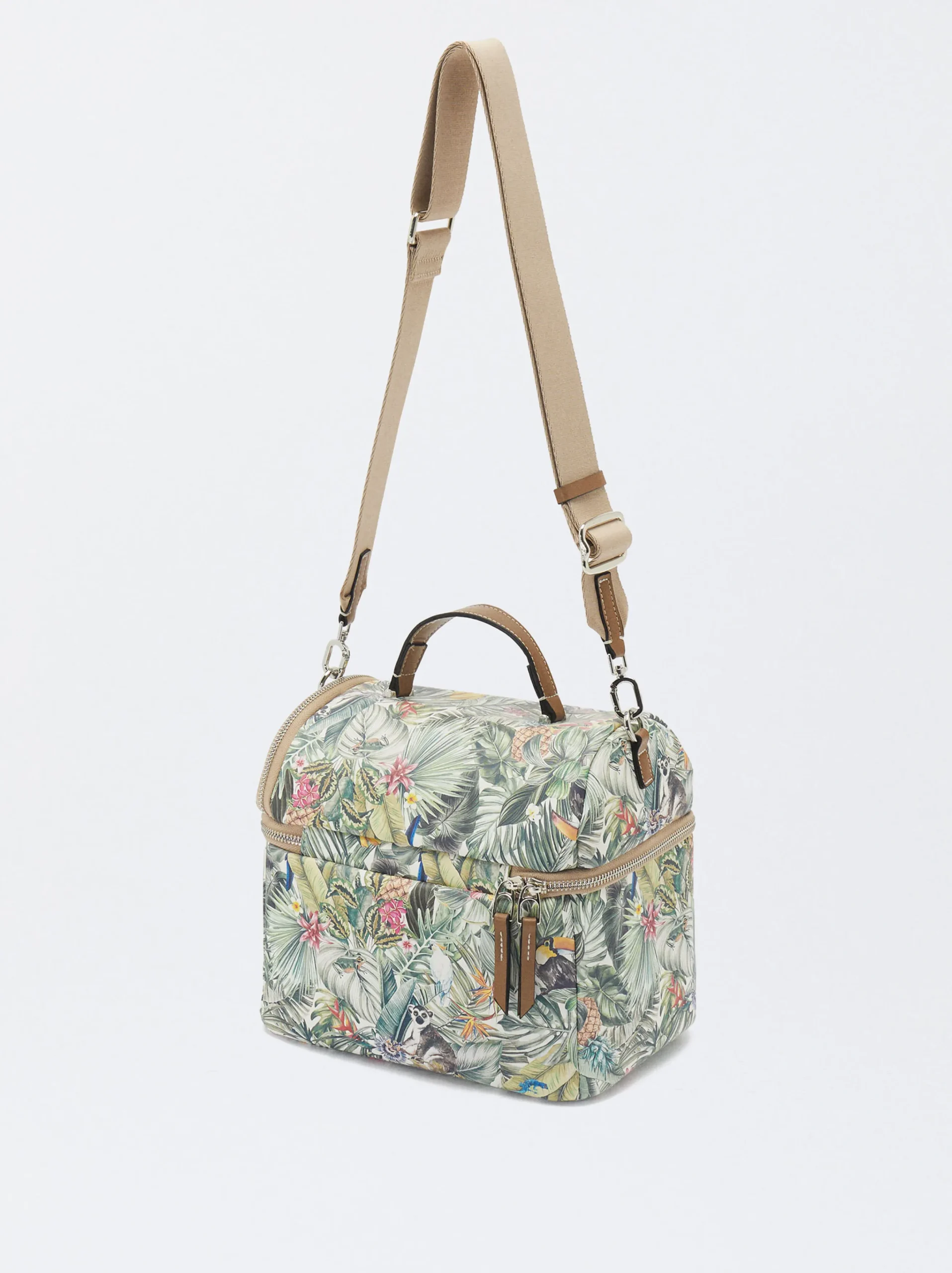 Parfois Lancheiras*Lancheira Estampada Efeito Nylon Personalizável | Verde